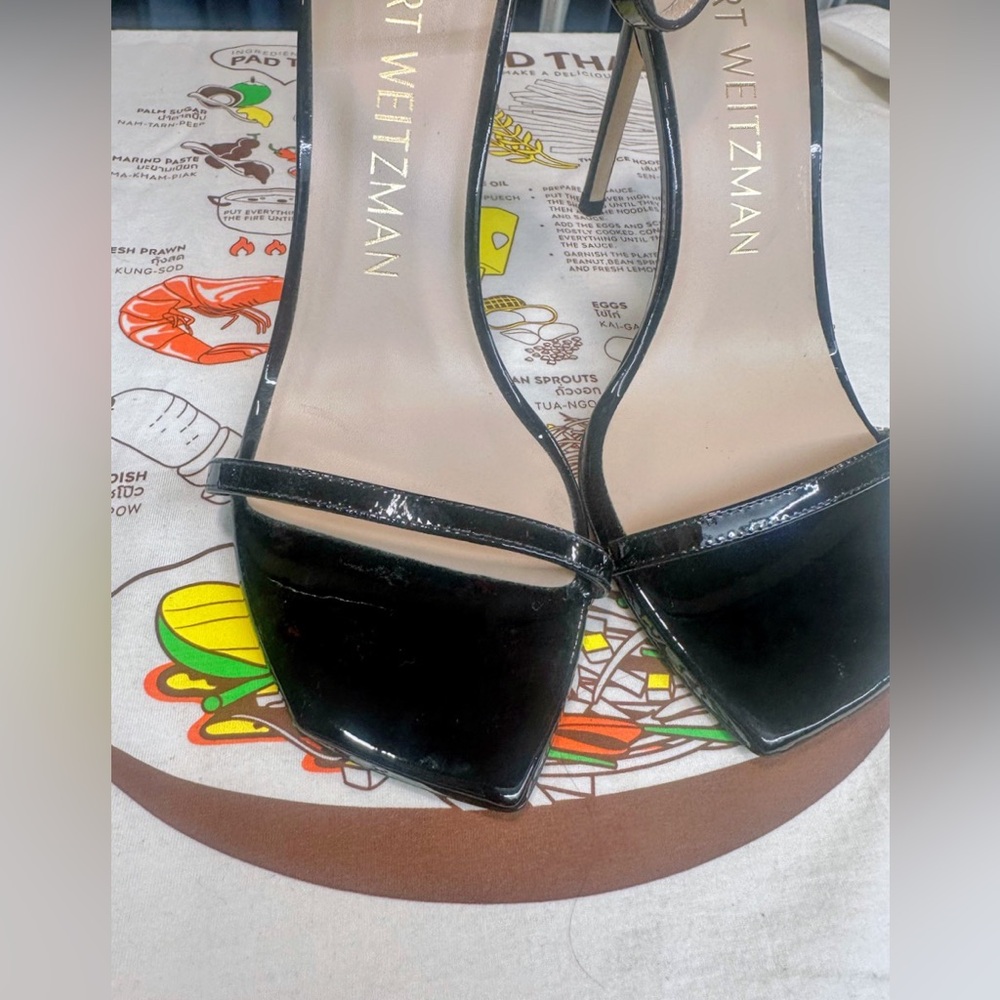 STUART WEITZMAN Patent-leather sandals. New no box - Picture 7 of 10